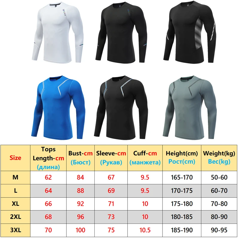 Top ze ściągaczem Man Quick Dry Running Fitness Tight Sport z długim rękawem wiosna jesień joga Bodybuliding Workout Jogging Tshirts