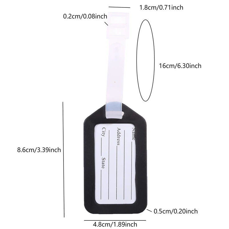 수하물 태그 여행 가방 라벨 가방, 수하물 가방 태그, 이름 주소 ID 라벨, 플라스틱 여행 가방 수하물 태그, 20 개