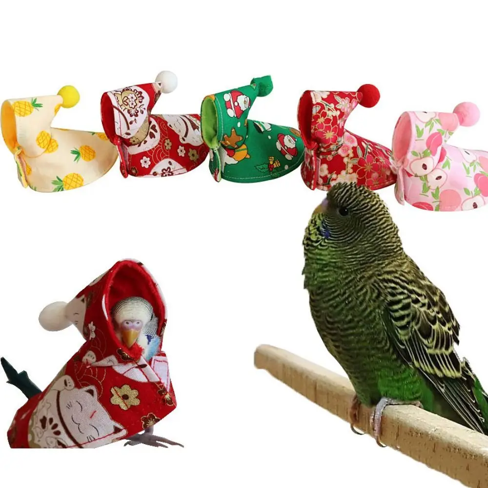 

Parrot Dress Up Cartoon Bird Cloak Anti-Lick Anti-Bite Pet Bird Cape Comfortable Soft Bird Wrap Dress Christmas