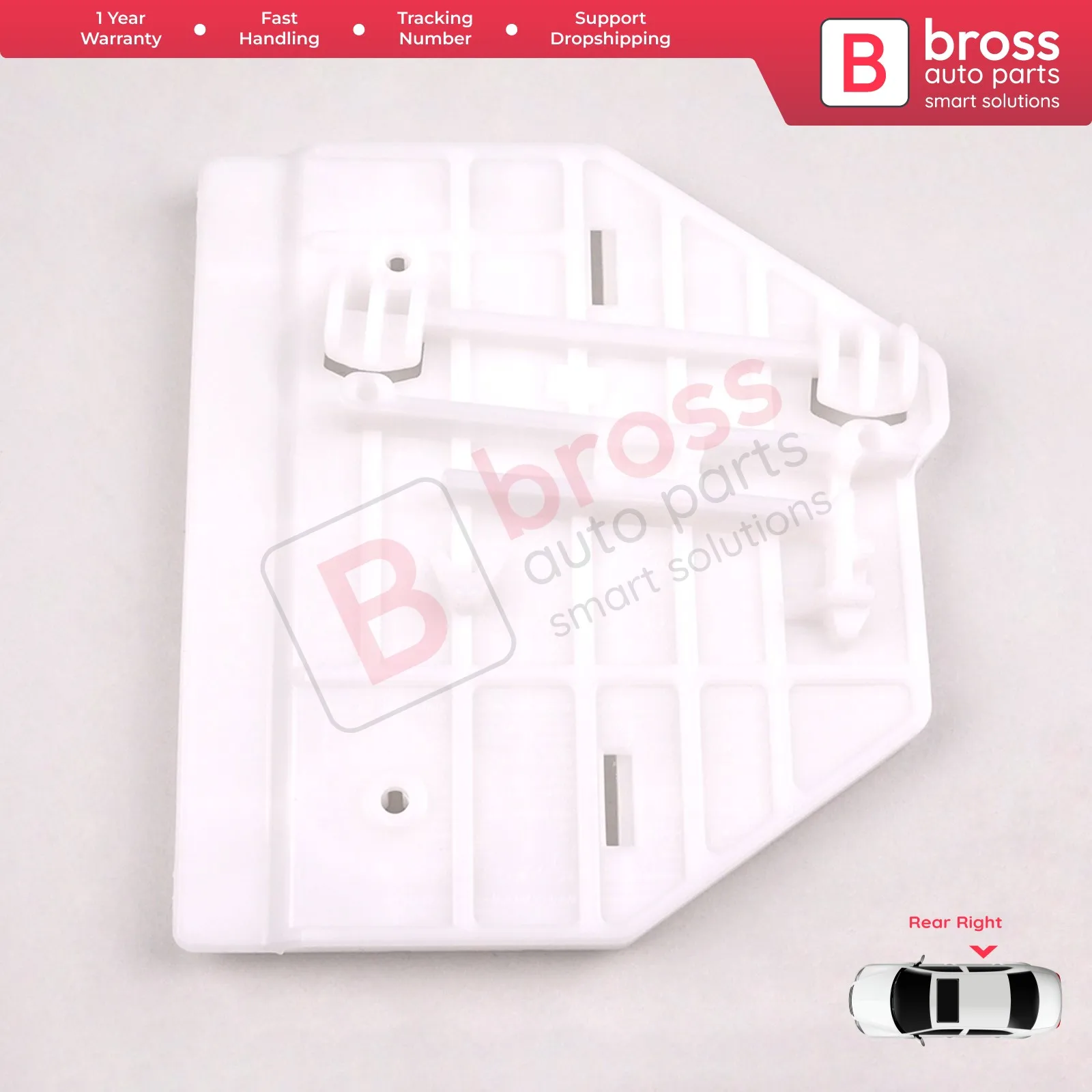 Bross قطع غيار السيارات BWR502 الطاقة الكهربائية منظم للنوافذ الخلفية ؛ الحق لأودي A6 2005-2011 الشحن السريع المحرز في تركيا