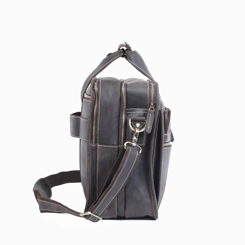 S.WORKER Premium Echtleder Business-Handtasche 16" Laptop Vintage Herren-Aktentasche für Arbeit & Reisen – Detail 8