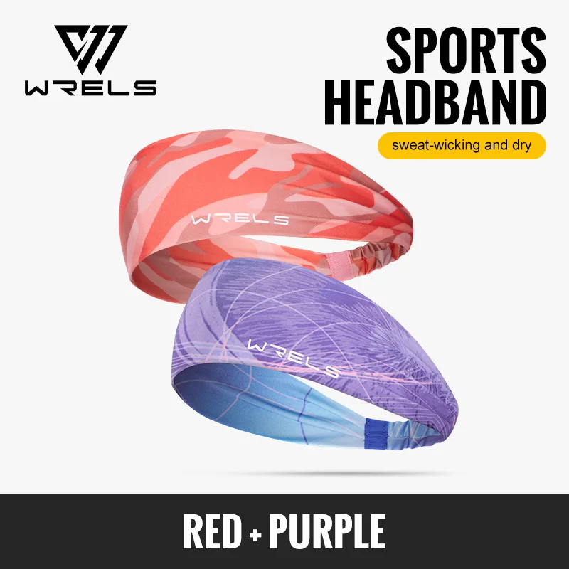 WRELS Sport-Stirnbänder, feuchtigkeitsableitende Schweißbänder zum Laufen, atmungsaktive Stirnbänder, elastisches, rutschfestes Haarband für Damen und Herren
