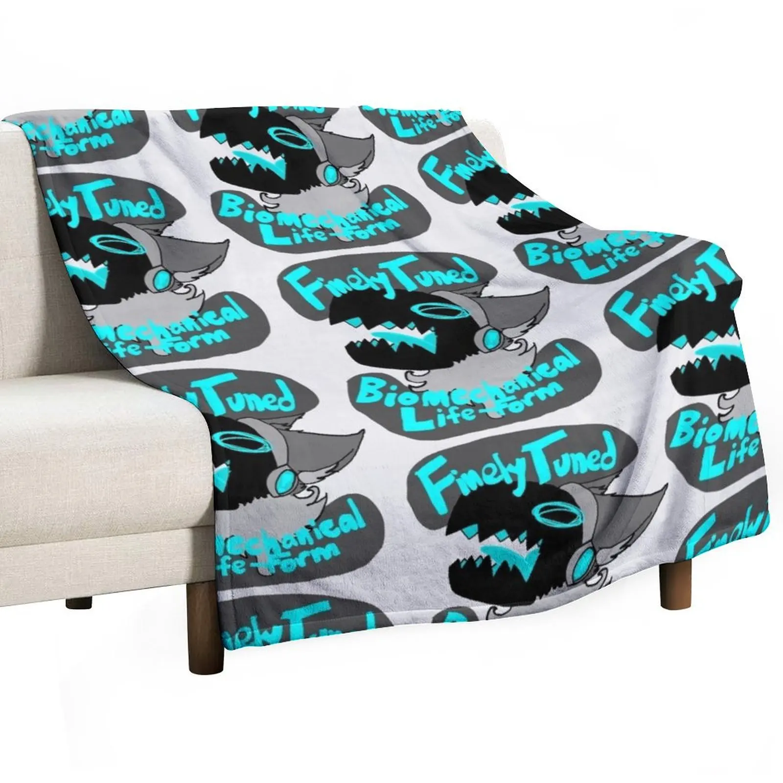 Finely Tuned Biomechanical Lifeform - Protogen Throw Blanket Beach Polar Blankets