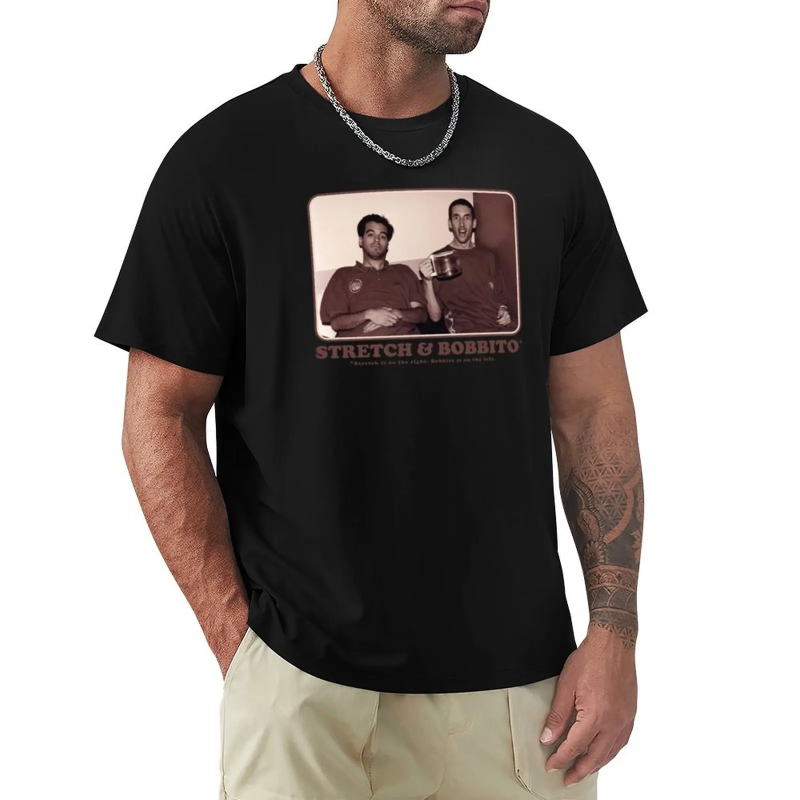 

Stretch & Bobbito T-Shirt heavyweights blacks summer clothes Men's cotton t-shirt