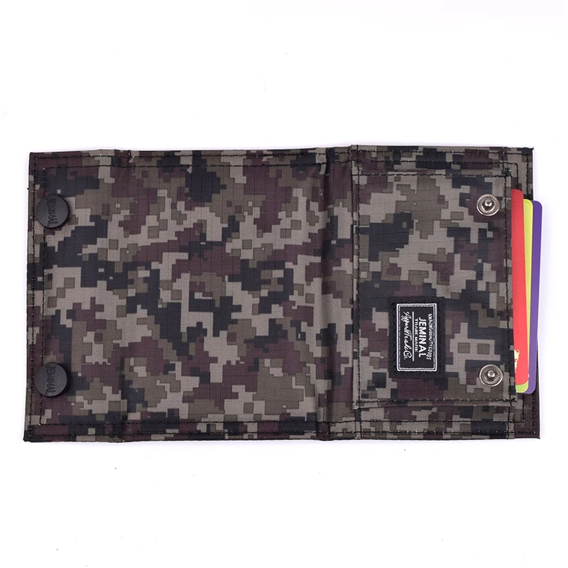 Camouflage Tactics Students Canvas Wallet Trifold Hasp Short Wallet Wear-resistant Youth Card Holder Purse Men Women Coin Pocket