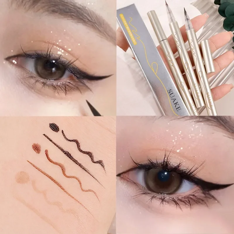 Quick Dry Eyeliner Pencil Waterproof 0.01mm Head Matte Liquid Eye Liner Long Lasting Lower Eyelashes Pen Eyes Makeup Cosmetic