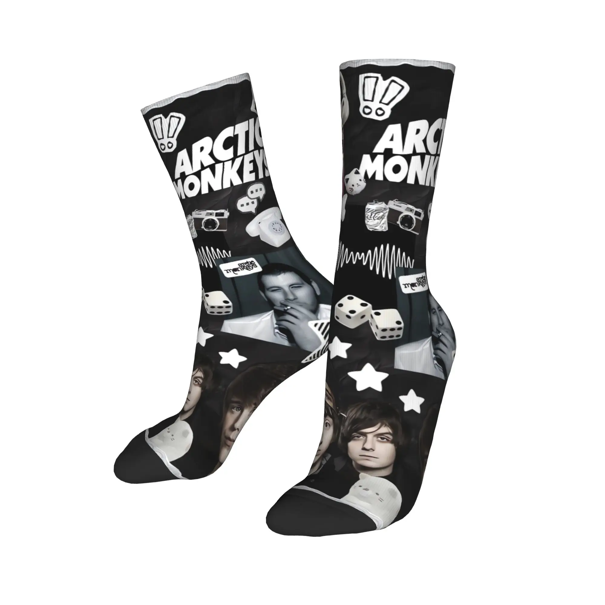 Rock Band Arctic Monkeys Socks  Kawaii Stockings Men High Quality Climbing Socks Winter Graphic Anti Slip Socks view 3