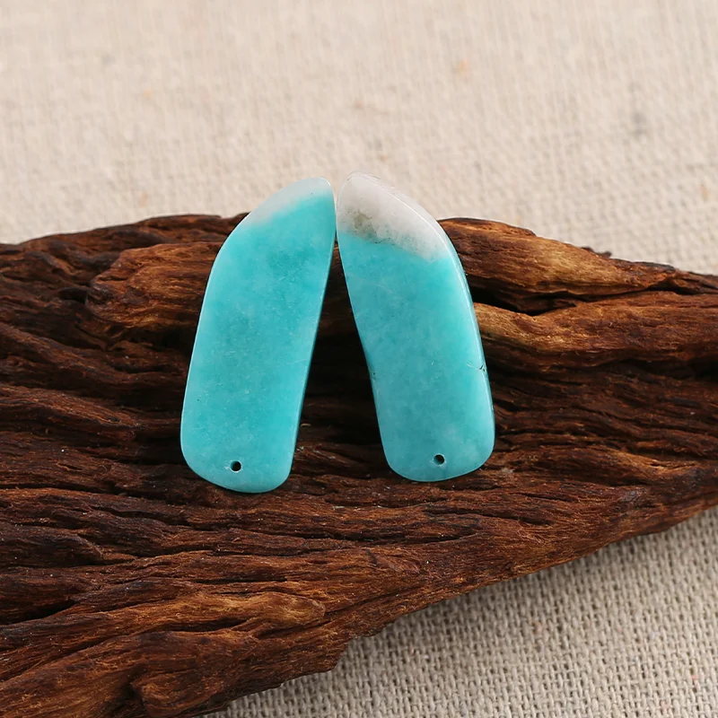 B&F Amazonite Earring Beads for Jewelry Making, Handmade Natural stones beads, Stones for jewelry Making Supplies