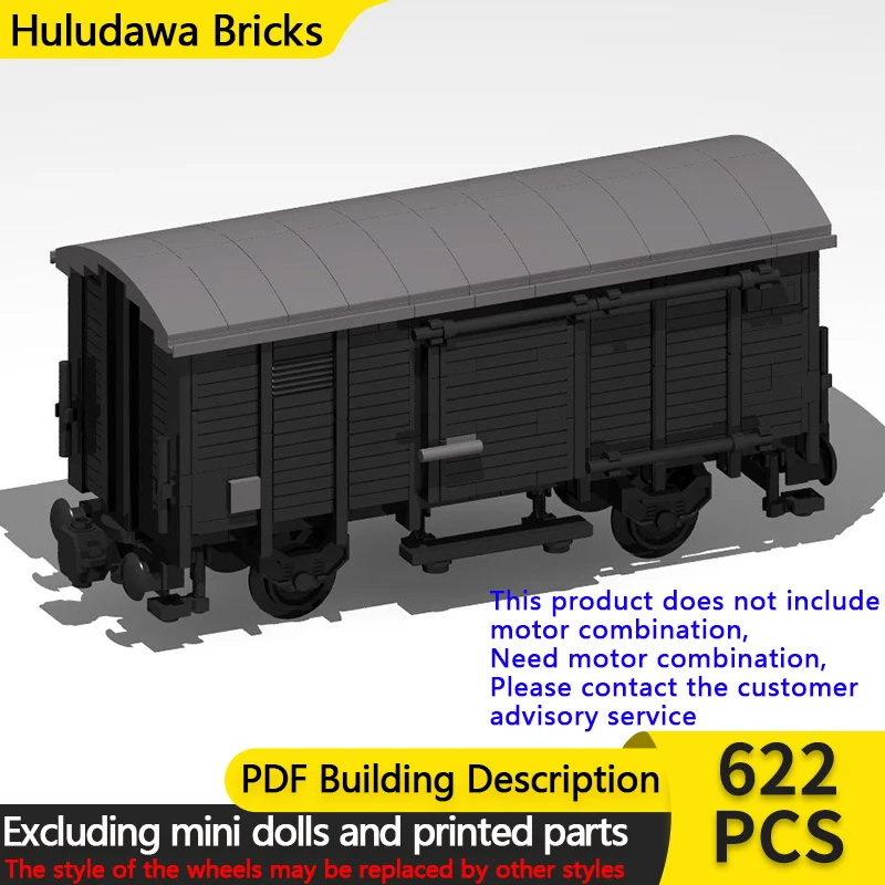 

Модель городской автомобиль MOC, строительные кирпичи, тип G02, покрытый грузовой вагон, модульная технология, детские праздничные подарки, сборные игрушки, костюм