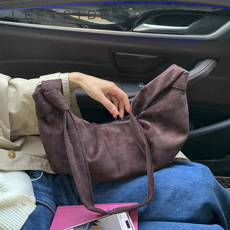 

LEFTSIDE Women PU Leather Crossbody Bag 2025 Winter Retro Trend Female Shoulder Bag Luxury Designer Handbags and Purses