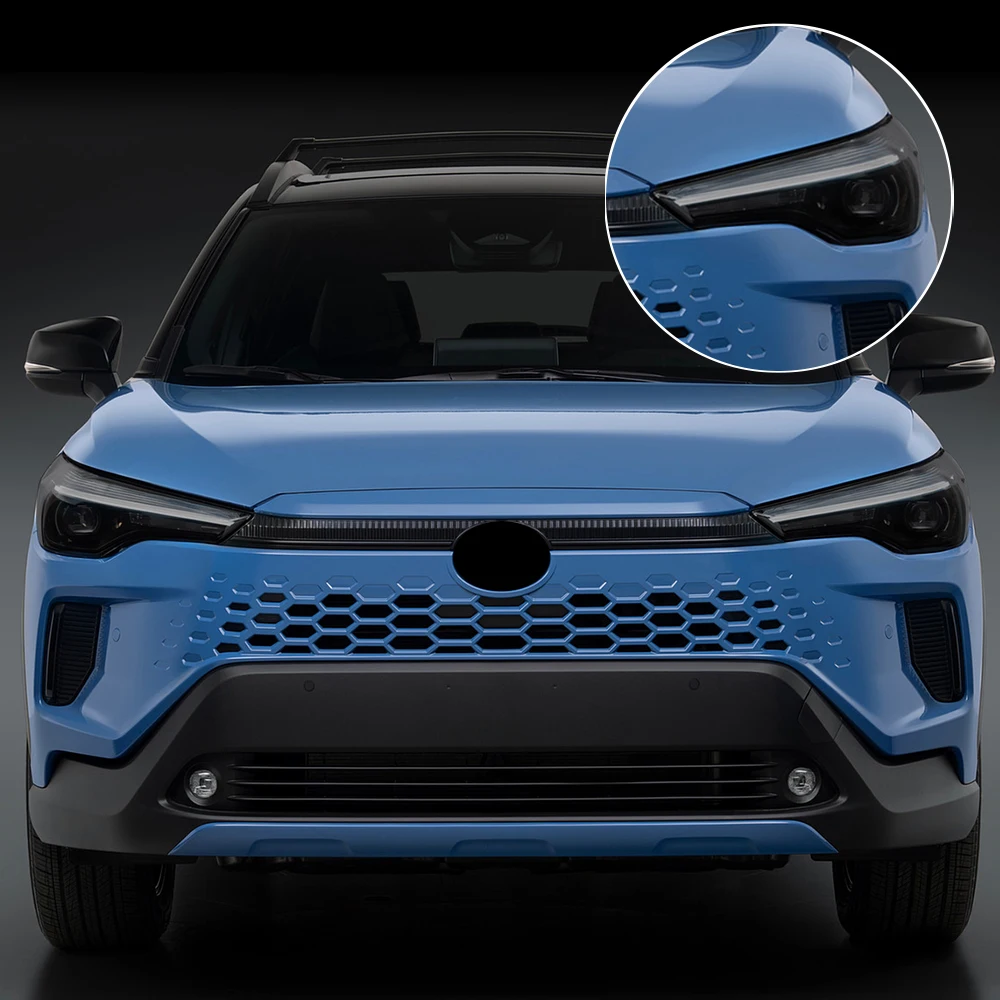 

For Toyota Corolla Cross 2021-2025 Smoke Black Pre Cut Car Headlight Protective Film Anti-Scratch High-Gloss Vinyl Wrap Film