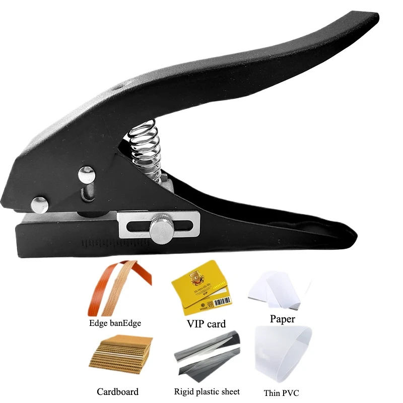 

Circle Hole Punch 8 10 12 15mm Hand Held Round Single Hole Punch Tool For ID Cards PVC Cards Photos Edge Banding Craft