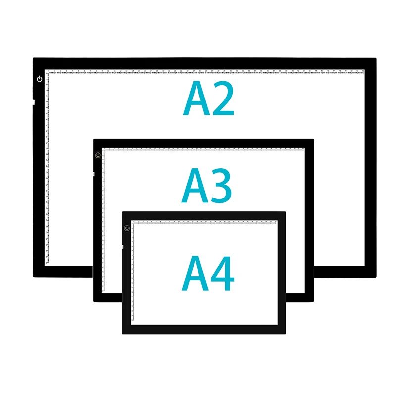 Imagem -06 - Digital Gráfico Desenho Tablet Led Pintura Diamante Luz Pad Board Placa Portátil para X-ray Film Viewer Wacom a4 a3 a2