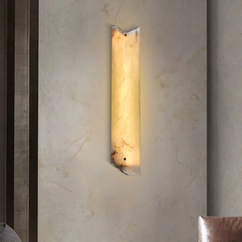 Natural snowflake gypsum wall lamp, simple and luxurious lighting, suitable for living room background, hallway, and bedside