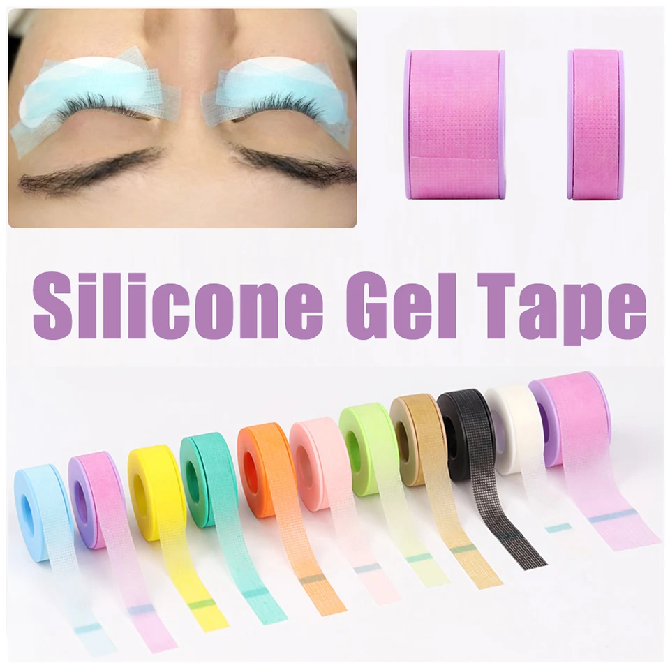 Non-Woven Silicone Gel Tape Lash Extensions Pink/Blue/Green Colored Breathable Under Eye Pad Patches Makeup Accessories Supplier