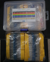 130 Values*20pcs=2600PCS Metal Film Resistor Kit  0.25W 1% 1/4W Set Lot Resistors Assortment Kits 10k 1k 5.6 Fixed Assorted Pack