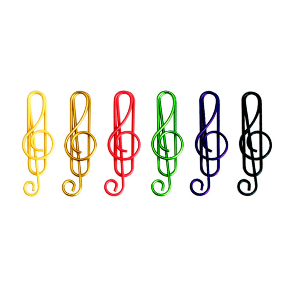 6-color Note Paper Clip 50pc Mixed Color PET Wrapped Eco-friendly Iron Wire