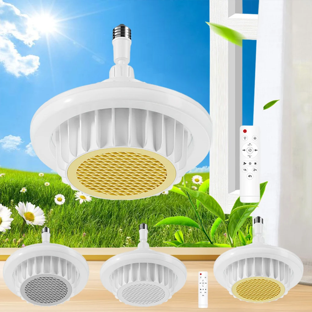 

E27 Remote Control Warm Air Lamp 600W Whole House Heating Dimming High-Power Spiral Electric Heater Fan Light Ceiling Fan Light