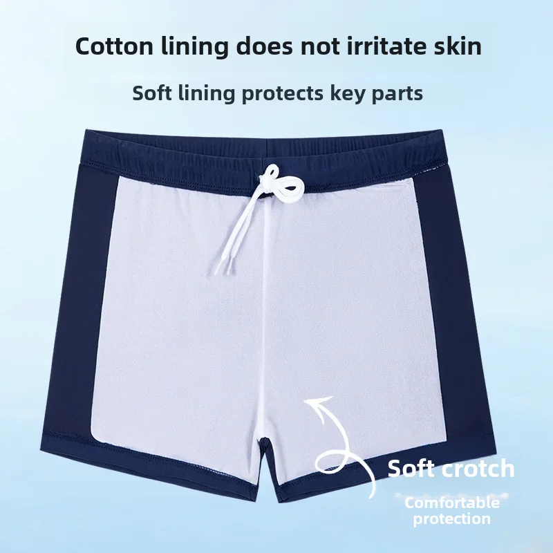 شورت سباحة احترافي للأطفال مطبوع عليه حروف فريدة من نوعها للأولاد من سن 4 إلى 12 عامًا شورت تدريب لملابس السباحة