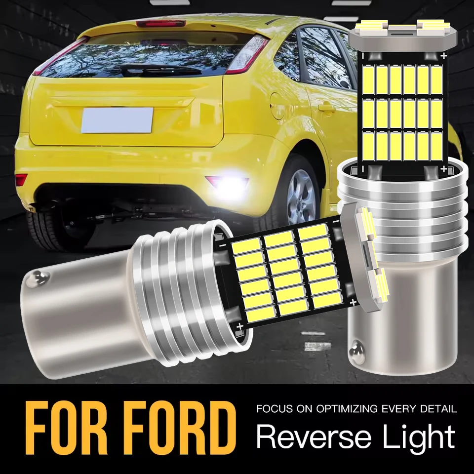 2pcs P21W BA15S Canbus LED Reverse Light For Ford B-Max C-Max Fiesta 4 5 MK4 MK5 Focus 2 MK2 Galaxy Ka Kuga Mondeo Ranger S-Max