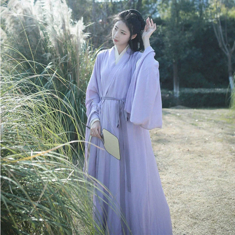 Straight Train Solid Elegant Hanfu Women Chinese Traditional Hanfu Clothing Green Red Pink Black Props Han Fu for Women