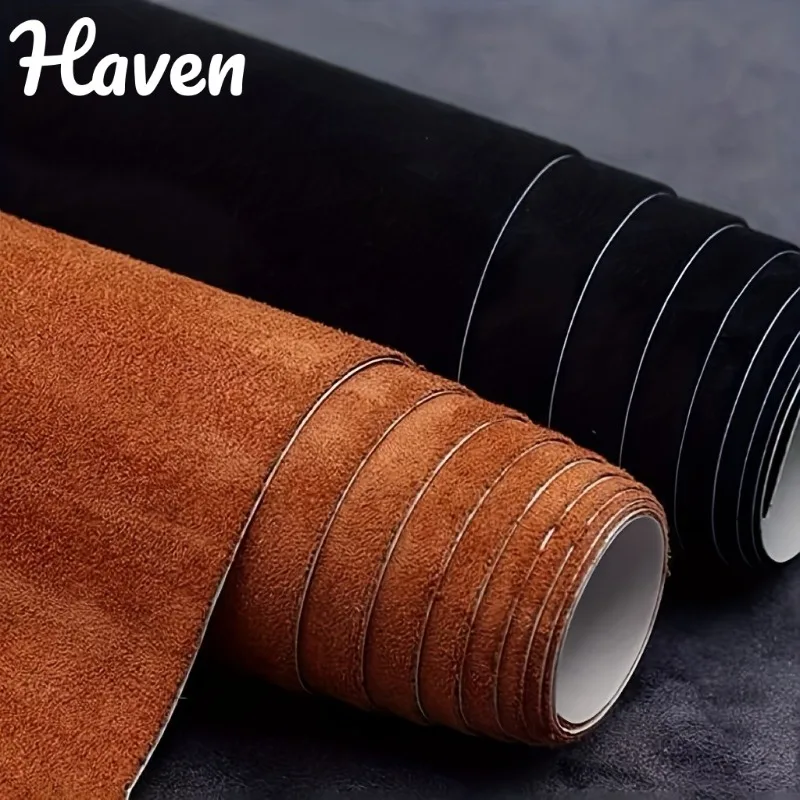 

Peel-and-Stick Velvet Surface Faux Leather Sheets for Car Interior Jewelry Boxes AB Column Cover Car Headliner Liner Sky Fabrics