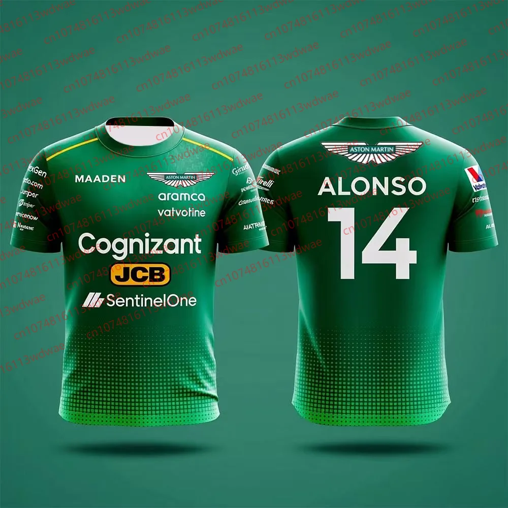 

2026 Aston Martin Short-Sleeved shirt Team Training Clothing Vettel 5 Tee Fernando Alonso 14 Tshirt Man Streetwear T-SHIRT