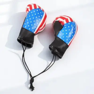 

1pcs Miniature Boxing Gloves Decorations Pvc Hanging Ornaments For Car Keys Bags Christmas Tree Party Decor Accessories