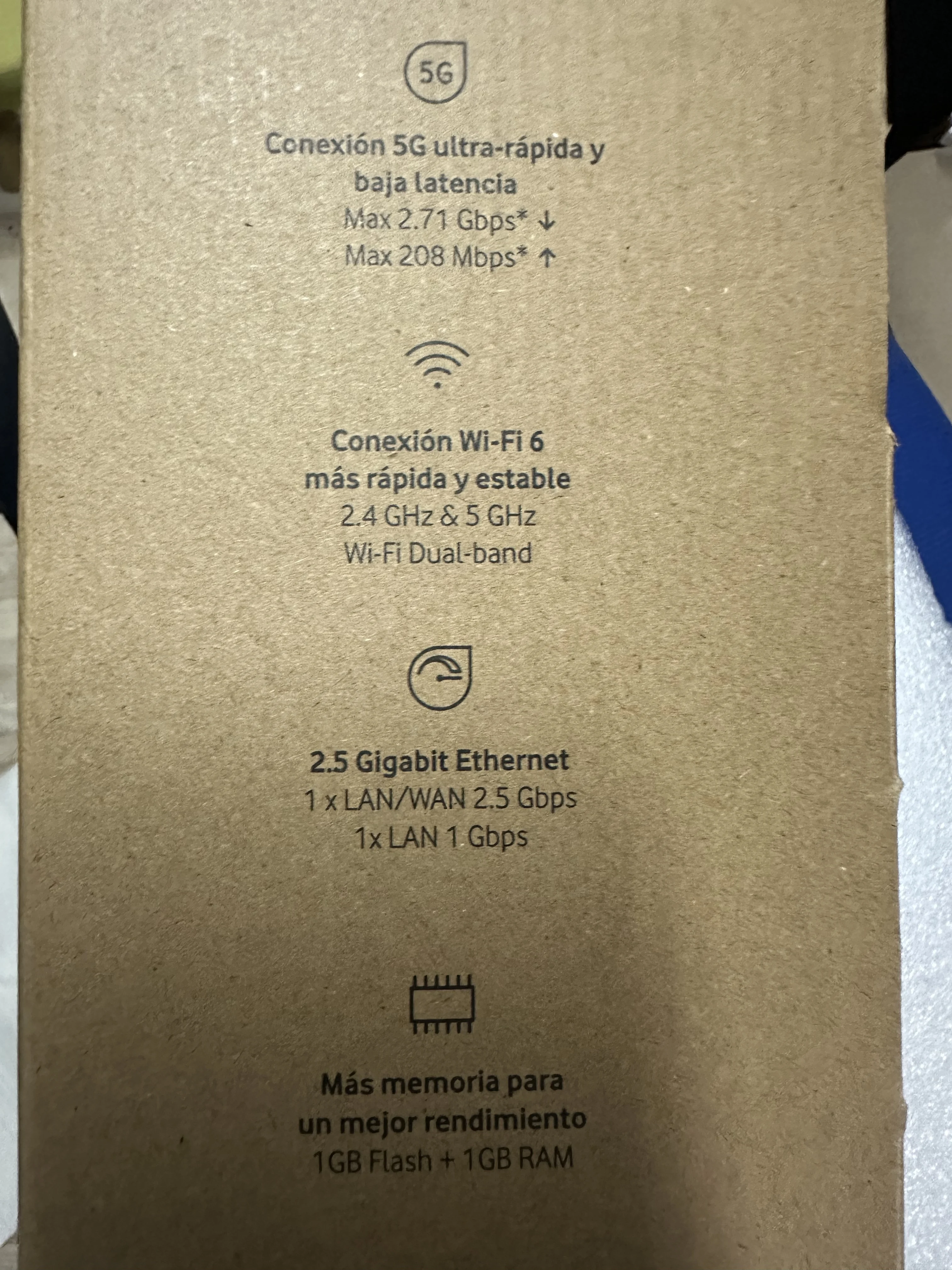 MC888 Ultra 5G CPE Modem WiFi 6 AX6000 RJ45 2.5GE N78 nanoSIM (99% novo logotipo Vodafone)