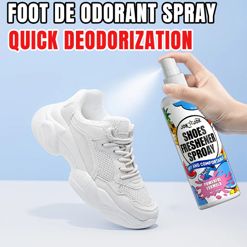 Jokjok Shoe Deodorizer Spray, Quick Acting Freshness, Long Lasting Odor Removal, Suitable for Sports Shoes, Gym, Travel,Home Use