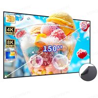 Hot Sale 150 inch Black Diamond ALR Projection Screen Fixed Frame 1CM Ultra Narrow Bezel for Normal Throw Projector 4K 3D