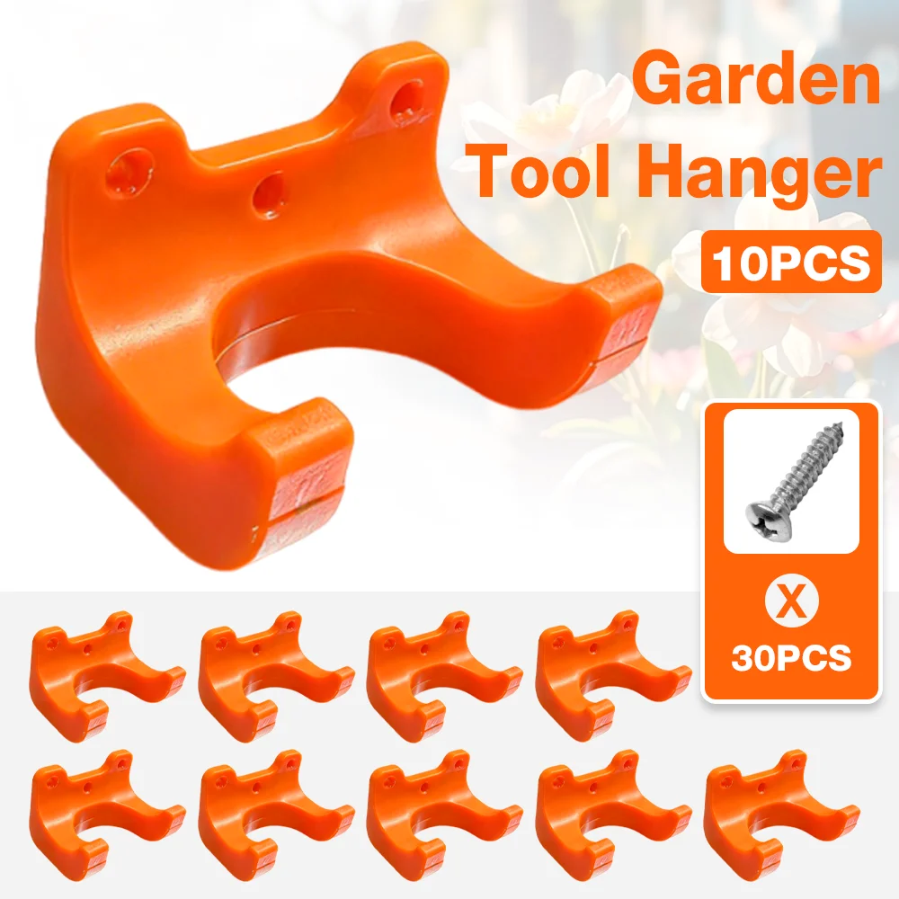 5/10Pcs Gardening Tool Hanger, 35MM Diameter, Screw Fixed Wall Mount Bracket, for Brooms, Shovels, Rakes, Garden Tools Organizer