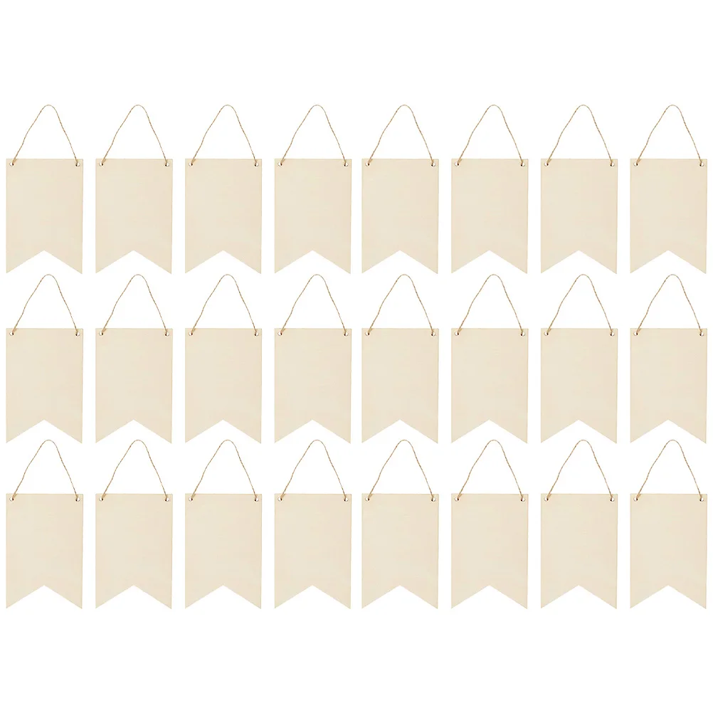 

24pcs Decorative Wooden Signs Unfinished Hanging Tags for Crafts Art Vintage Home Party Wedding Gift Tag nament