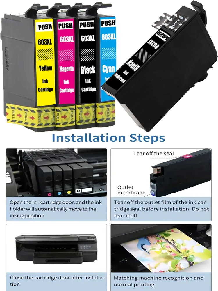 603XL 603 ink Cartridge For Epson T603 Expression Home XP 2100 2105 3100 3105 4100 4105 Printer