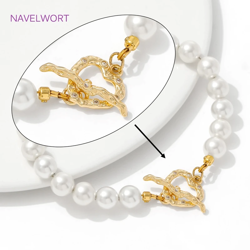 Multi Styles 18K Gold Plated Toggle Clasps For Jewelry Making,Brass Bracelet Connector Clasps,DIY Bracelet Jewelry Findings image 2