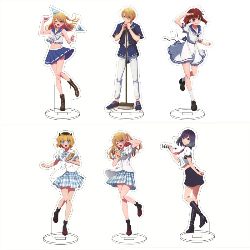 Anime acrylic table decoration stand OSHI NO KO figure, Akuamarin Hoshino Rubii Arima Kana character model prop key chain 15cm