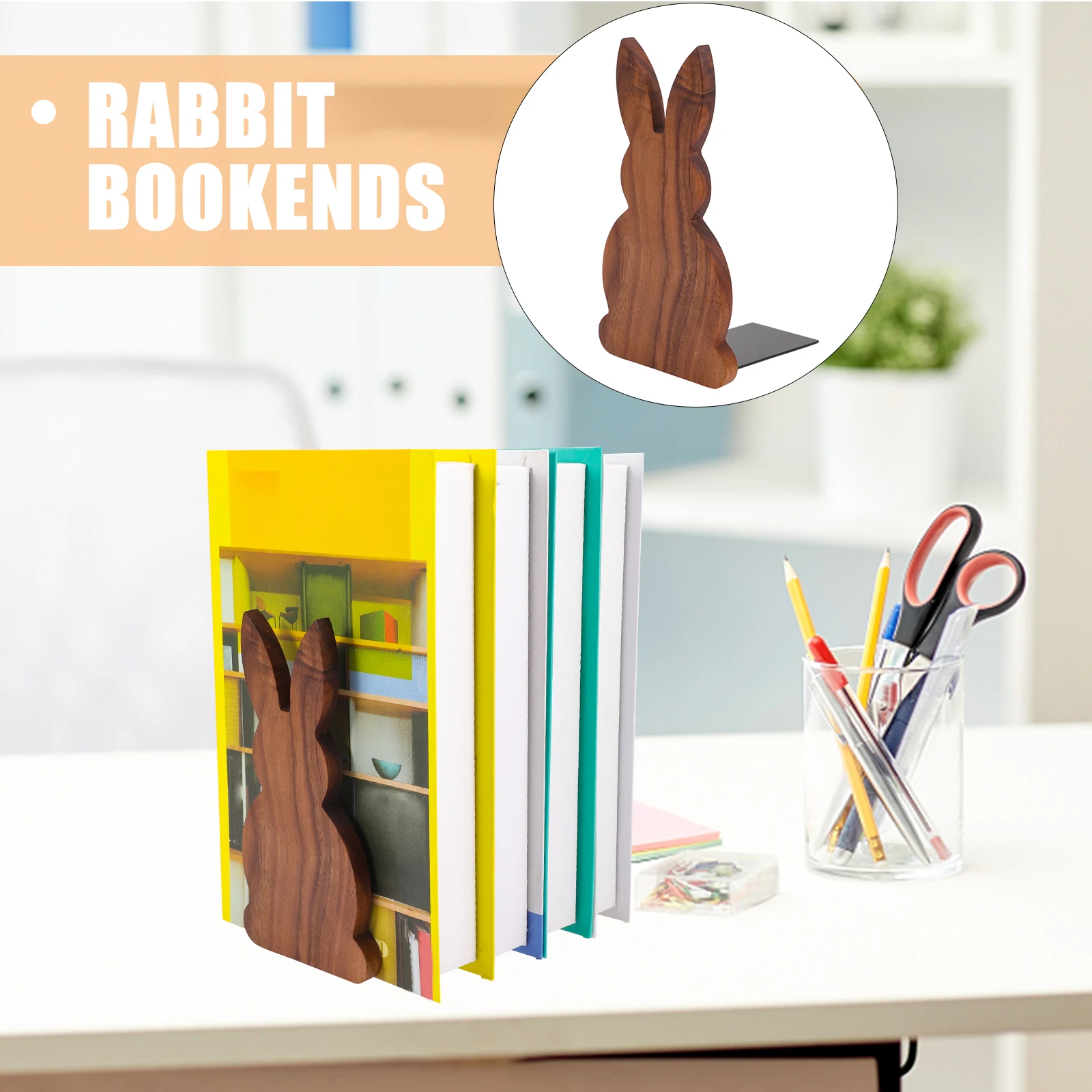 

Book Stand End Support Bookshelf Holder Desk Bookends Stopper Decorative Decorations