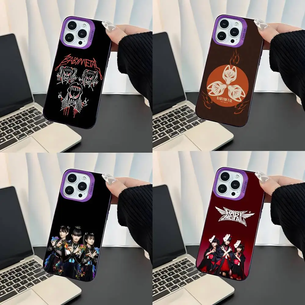

B- BABYMETAL R-Rock Band Purple Matte Shockproof CoverPhone Case For iPhone 17,16,15,14,13,12,11,Pro,XS,Max,Plus,Mini,SE4,E