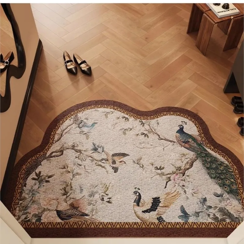 Household Door Gasket Dust-proof Floor Mat New Chinese Style Entrance Printed Carpet Entrance Floor Wear-resistant Carpet ZG990