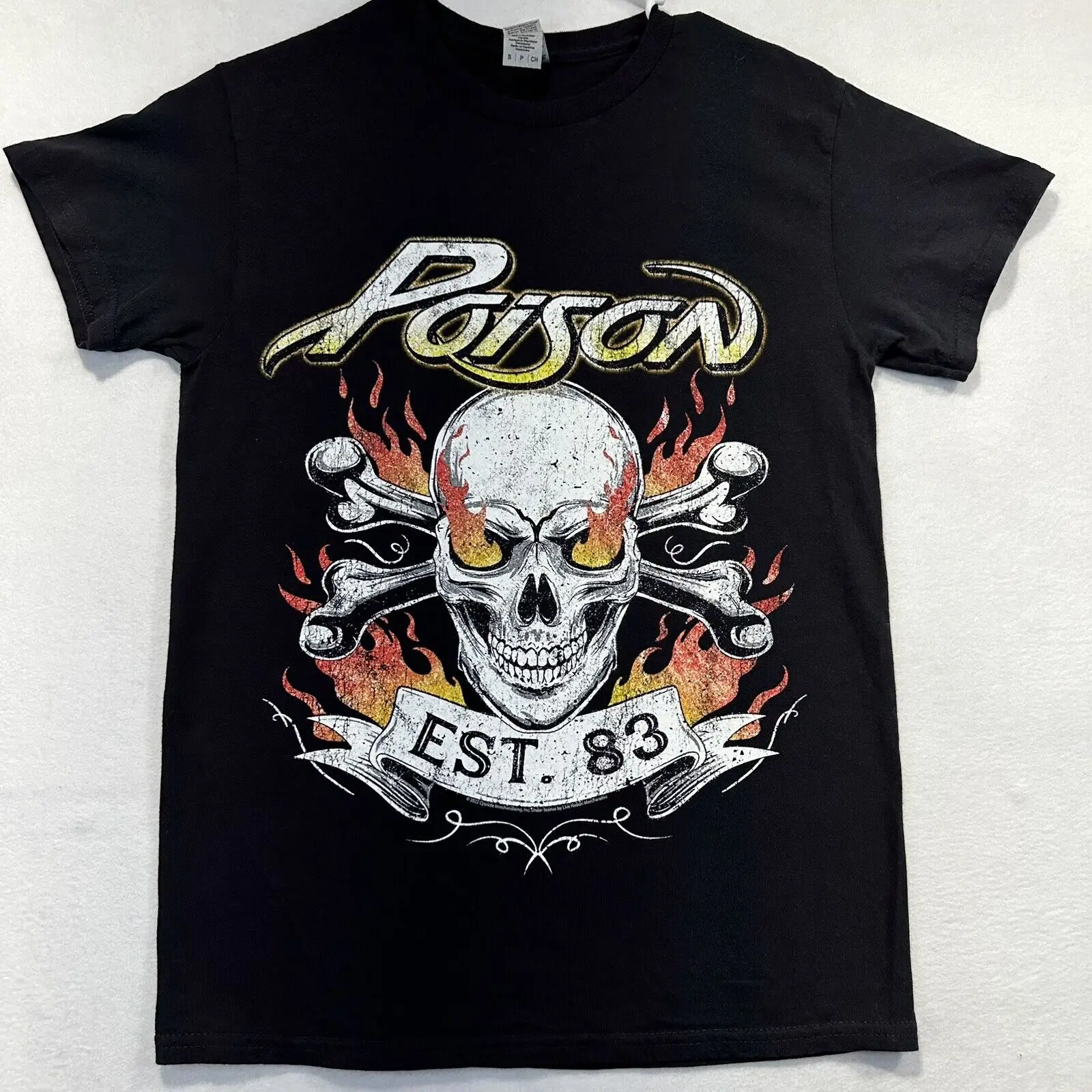 Poison The Stadium Tour T-Shirt Small Womens Mens 2022 Double Sided Rock Black