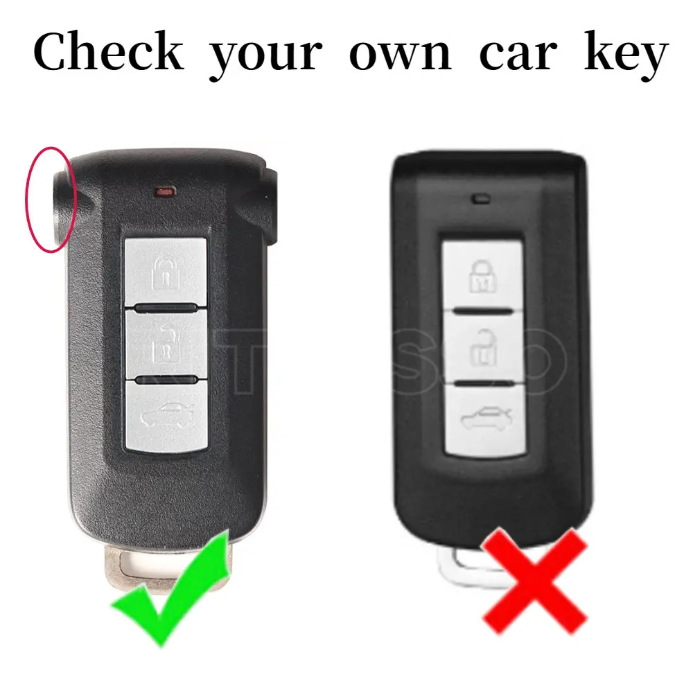 Leather Car Key Cover Case for Mitsubishi Delica D5  for Mitsubishi Outlander 2014 Pajero Delica Key Chains Car Accessories Bag