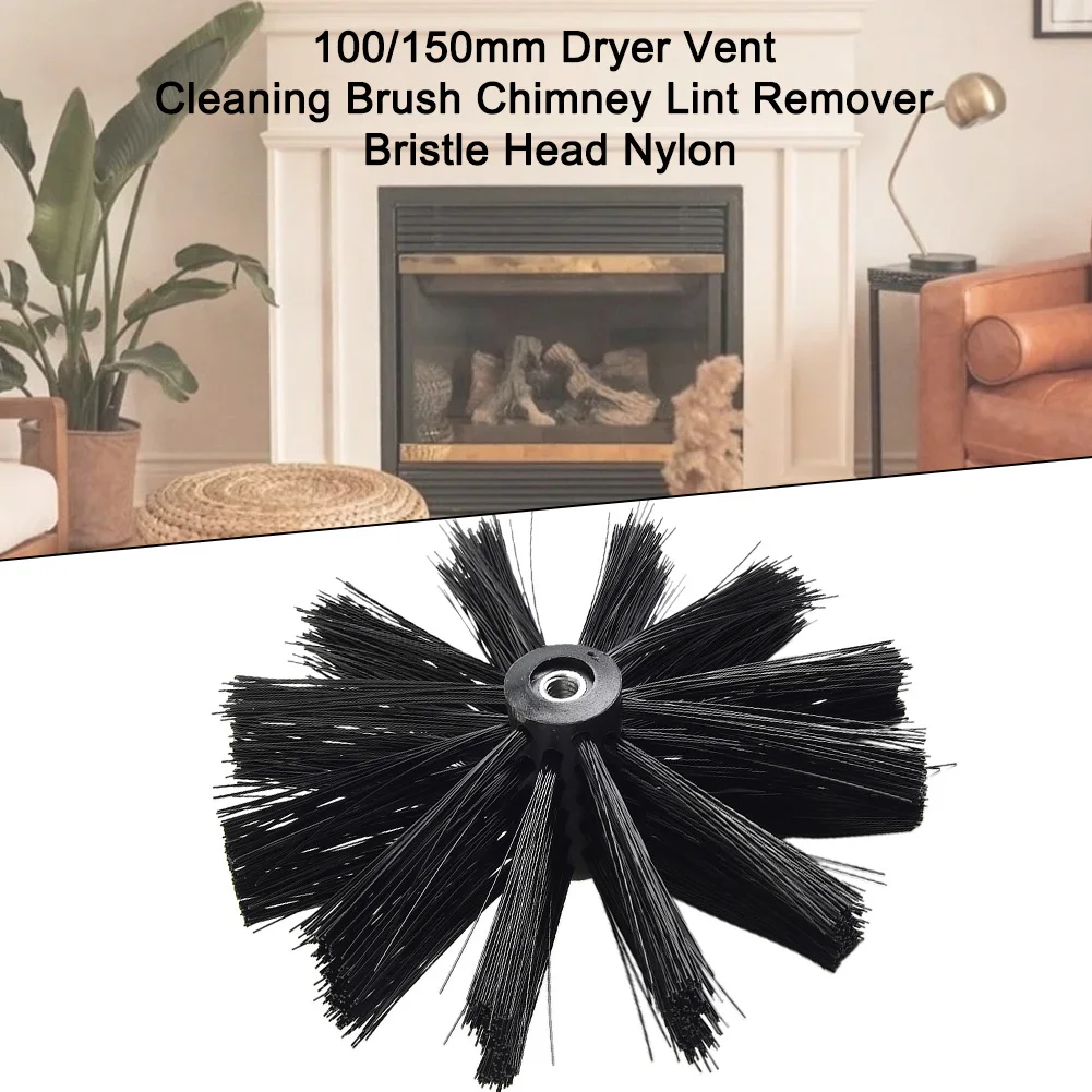 Top Quality Chimney Brush for 100/150mm Dryer Vent and Chimney Pipe Cleaning Nylon Bristle Head for Thorough Cleaning