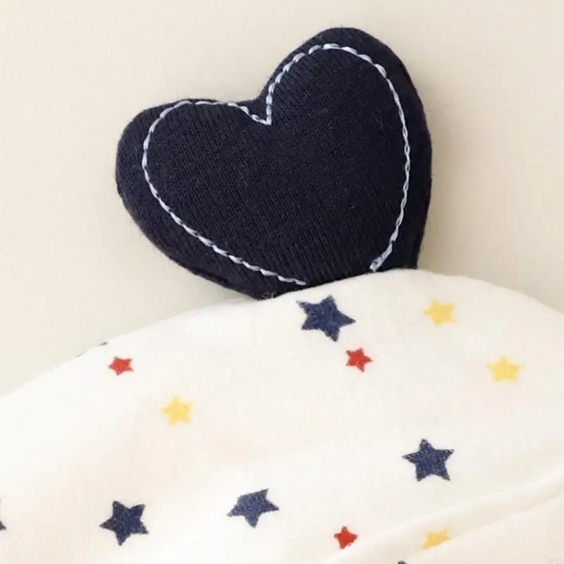 Q22d جميل قبعة الطفل قبعة متماسكة الكروشيه للرضع 0-3 أشهر من القطن رأس العنوان الدافئ والعصري الطبقات 2 طبقة لأسلوب إضافي #2