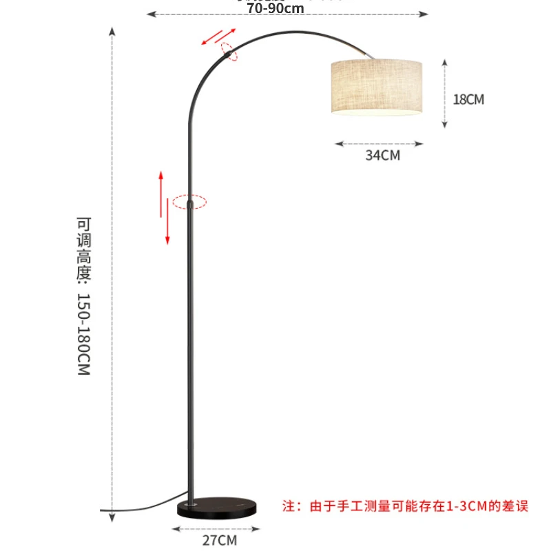 Imagem -03 - Pesca Design Led Floor Lamps Luzes de pé Controle Remoto Dimm Cabeceira Lâmpada Luz Ambiente Sala de Estar Sofá Lado Quarto