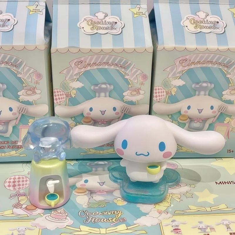 Cartoon Cinnamoroll Cooking House Kawaii Blind Box Toys Anime Action FigureCollection Ornament Model Toy Kids Birthday Gifts view 6