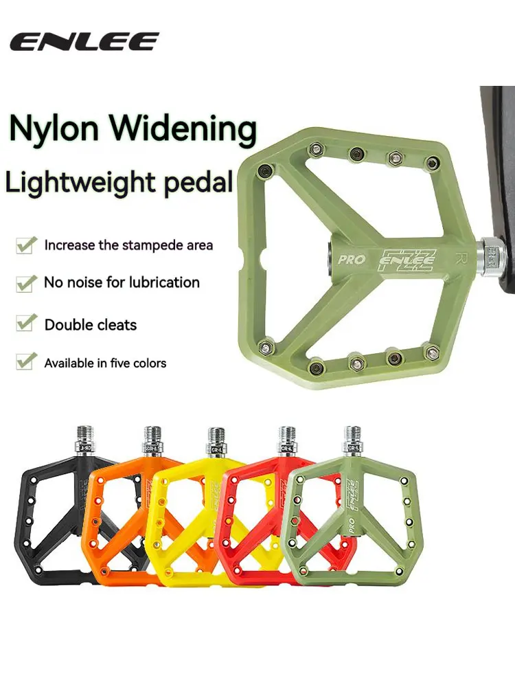 AliExpress enlee ENLEE Mountain Bike Ultra Light Nylon Pedal For Bicycle Pedal Widened Ultralight Seal Du Bearing Mtb Bicycle Pedals Accessories