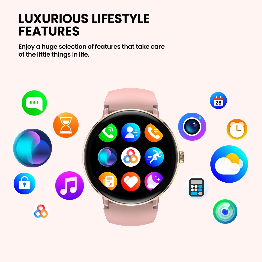 NEW 2025 Zeblaze Lily 2 Voice Calling Smartwatch 1.2" AMOLED Screen Double Straps Health Tracking Smart Watch for Women