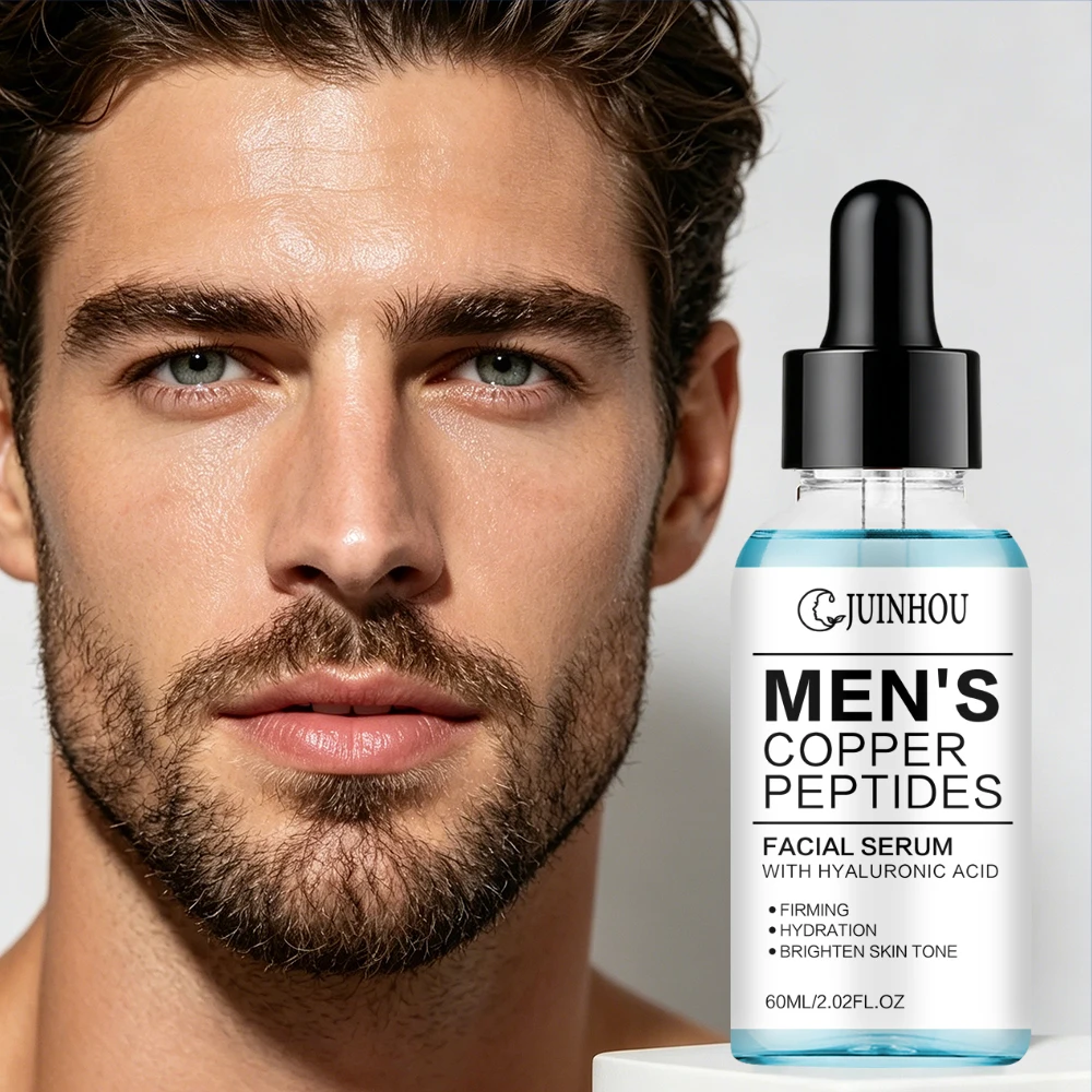 JUINHOU Men's Face Serum Contains Hyaluronic Acid and Peptides Hydration Smooth Rough Skin and Make It Elastic For Men All Skin
