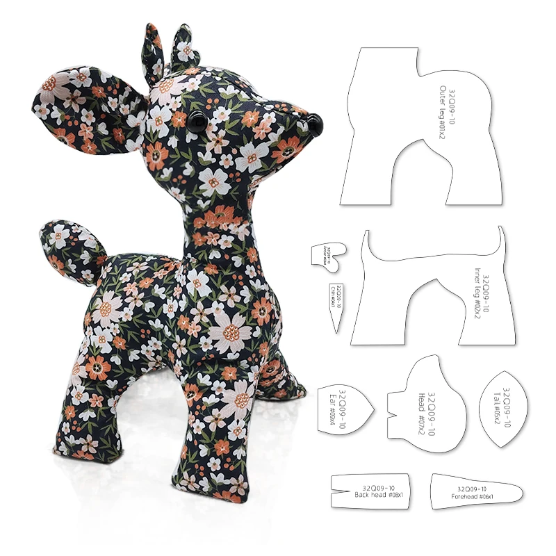 YOMDID 9pcs Deer Making Acrylic Stencil DIY Doll Quilting Templates Deer Handmade Sewing Tools Stencils Handcraft Decorations