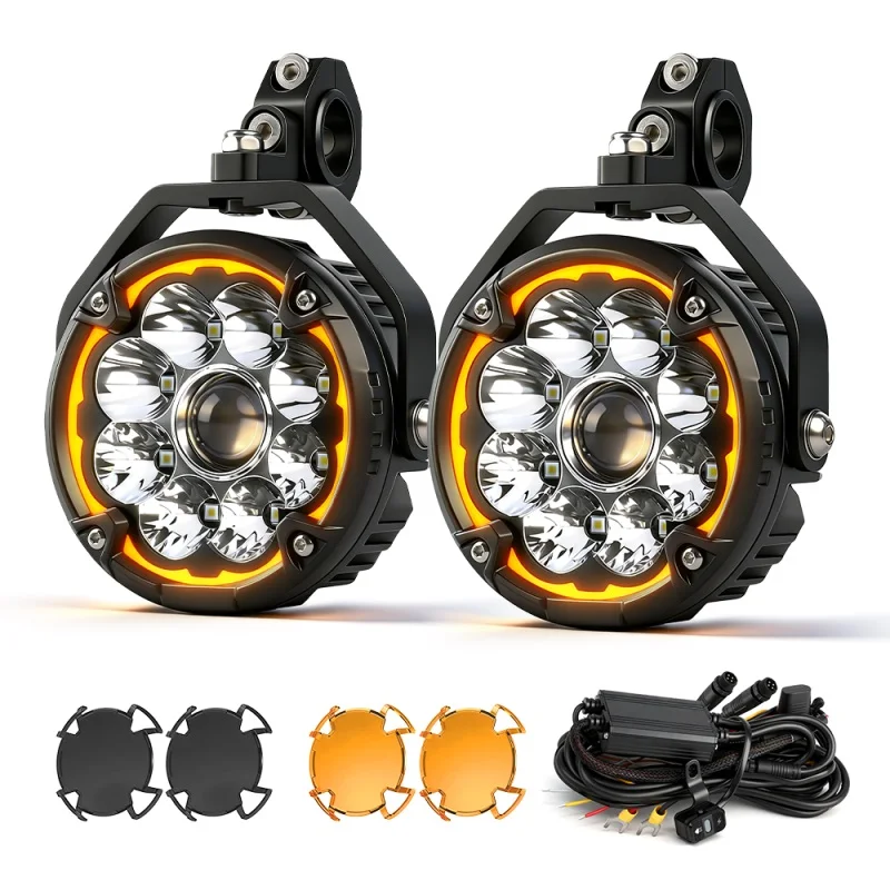 Super Bright 5 Inch Round Spot Auxiliary Lights 160W Mini Auxiliary Driving Lights For Motorcycle